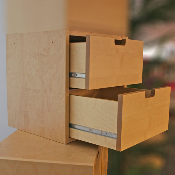 Skuffeinnsats bjerk 2 skuffer