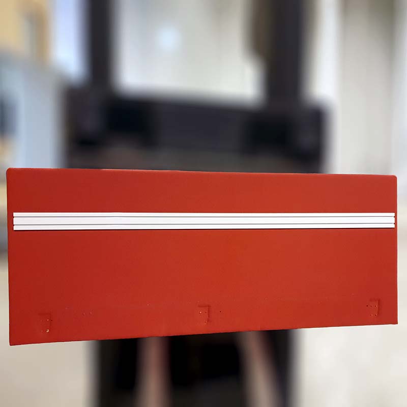 Skillevegg bord rød 180 x 75 EFG m/skinne