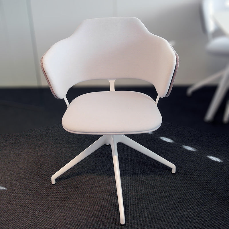 Konferansestol hvit ISKU My Flow hvitt fotkryss