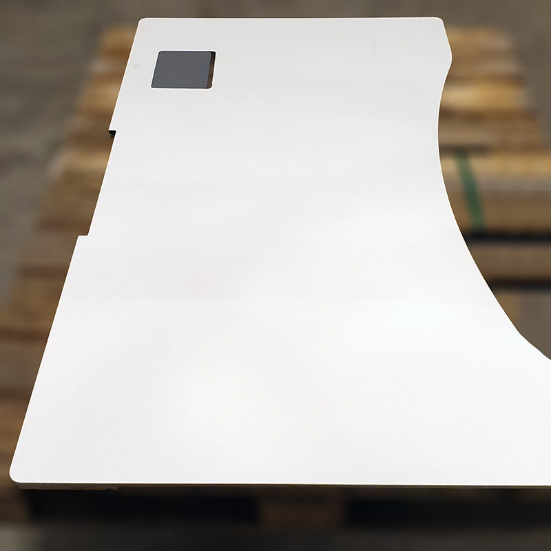 Plate hvit Duba B8 160 x 90/80 cm magebue kabelluke