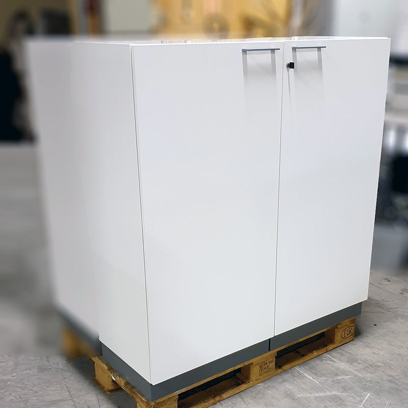 Skap 3P hvit slagdører Martela 126 x 44 x 120 slagdører låsbart