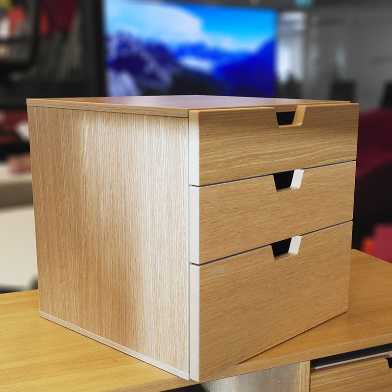 Skuffeinnsats eik 36 x 35 x 35 3 skuffer