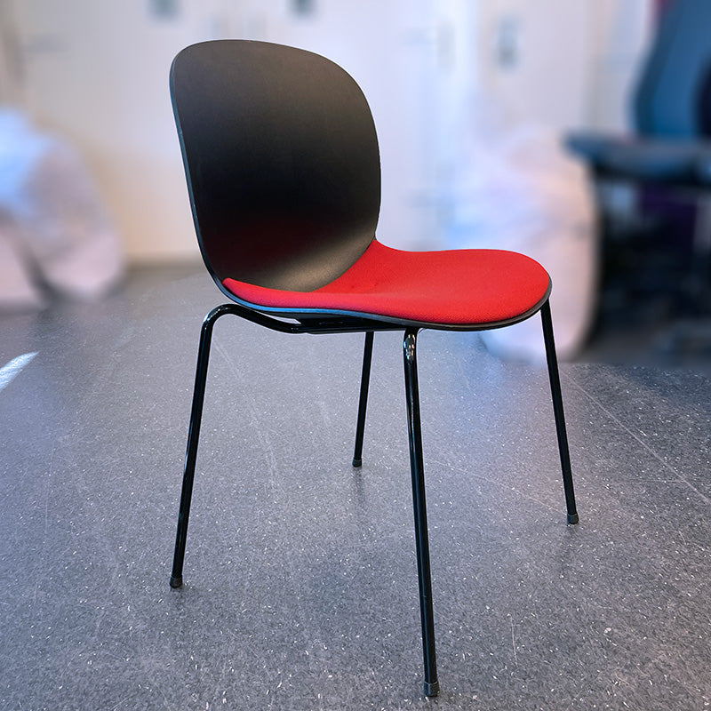 Konferansestol sort/rød RBM Noor 6050 sorte ben