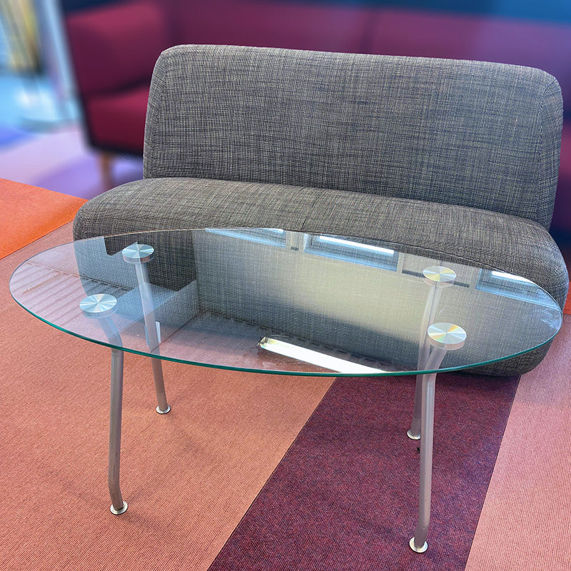 Sofabord glass ovalt 110x55xH53 Fora Form