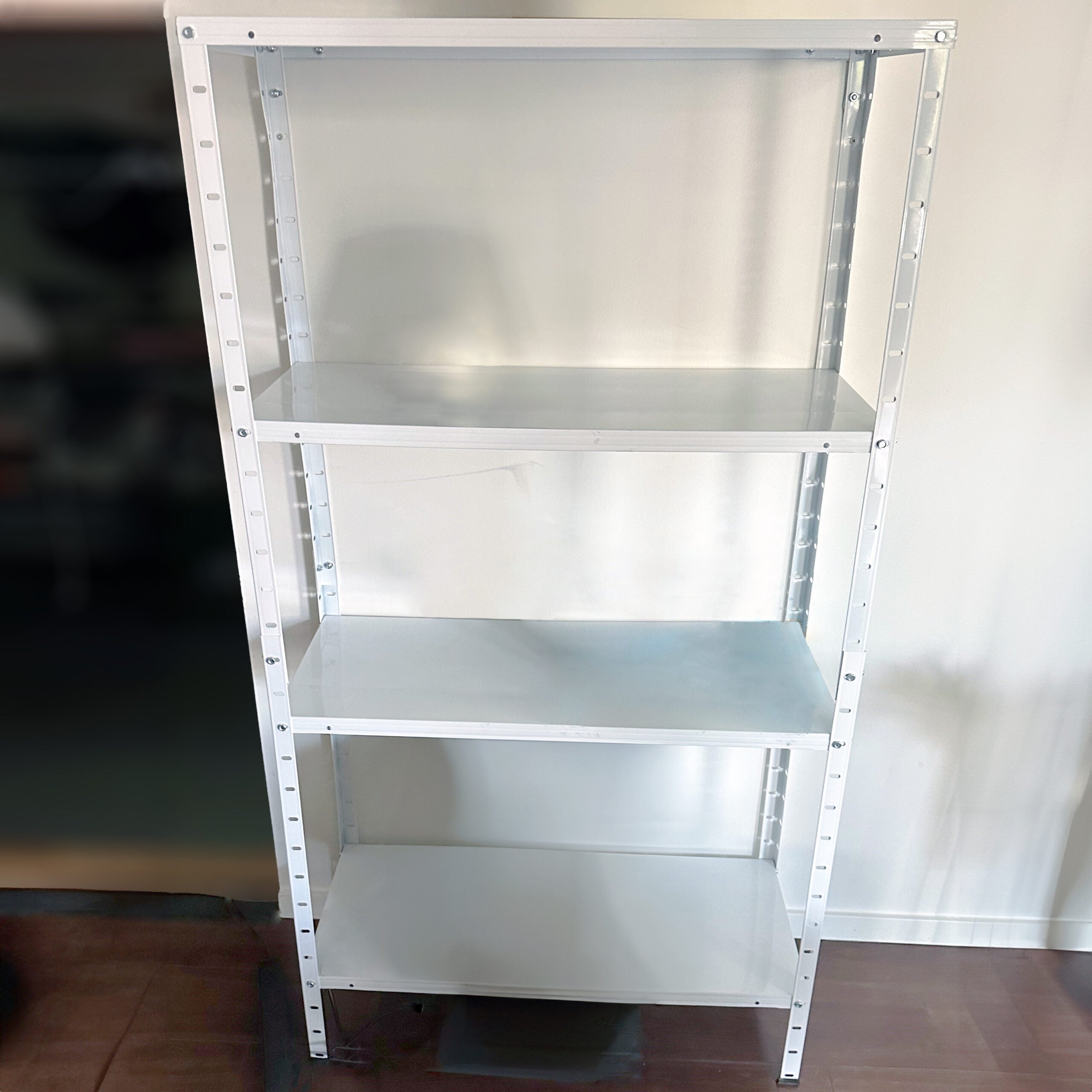 Hvit reol 75 x 30 x 143 cm 4 hyller