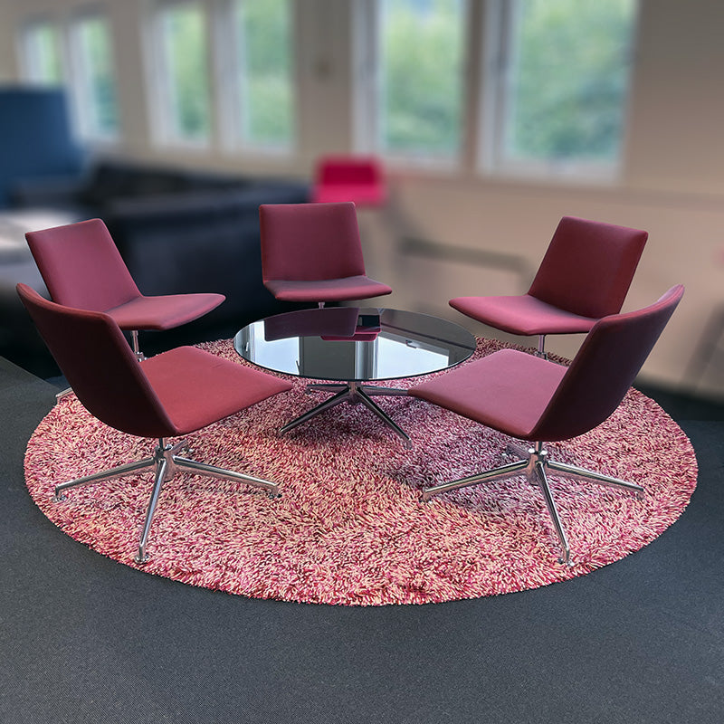 Teppe rosa melert Kasthall Tekla 100 Ø 270
