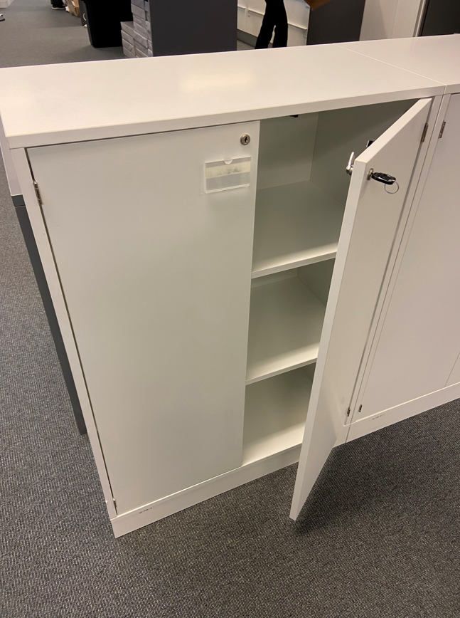 Skap 3P hvit slagdører Homris RH 80 x 40 x 117