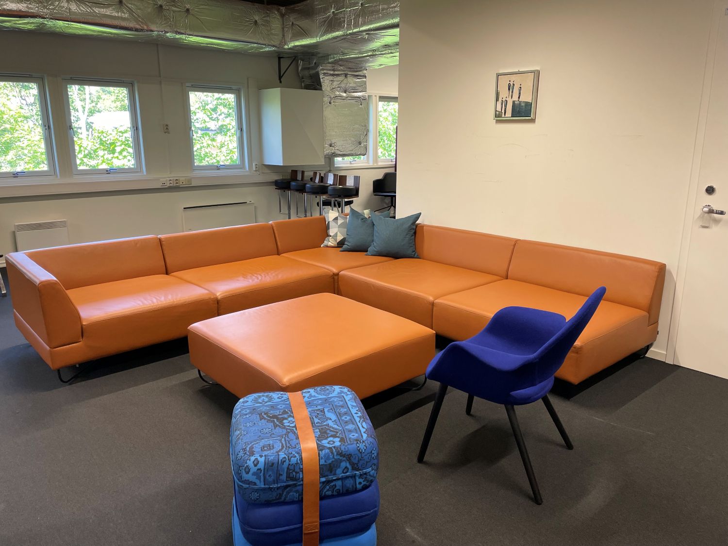 Sofa Modul brunt skinn 6 deler Bolia.com