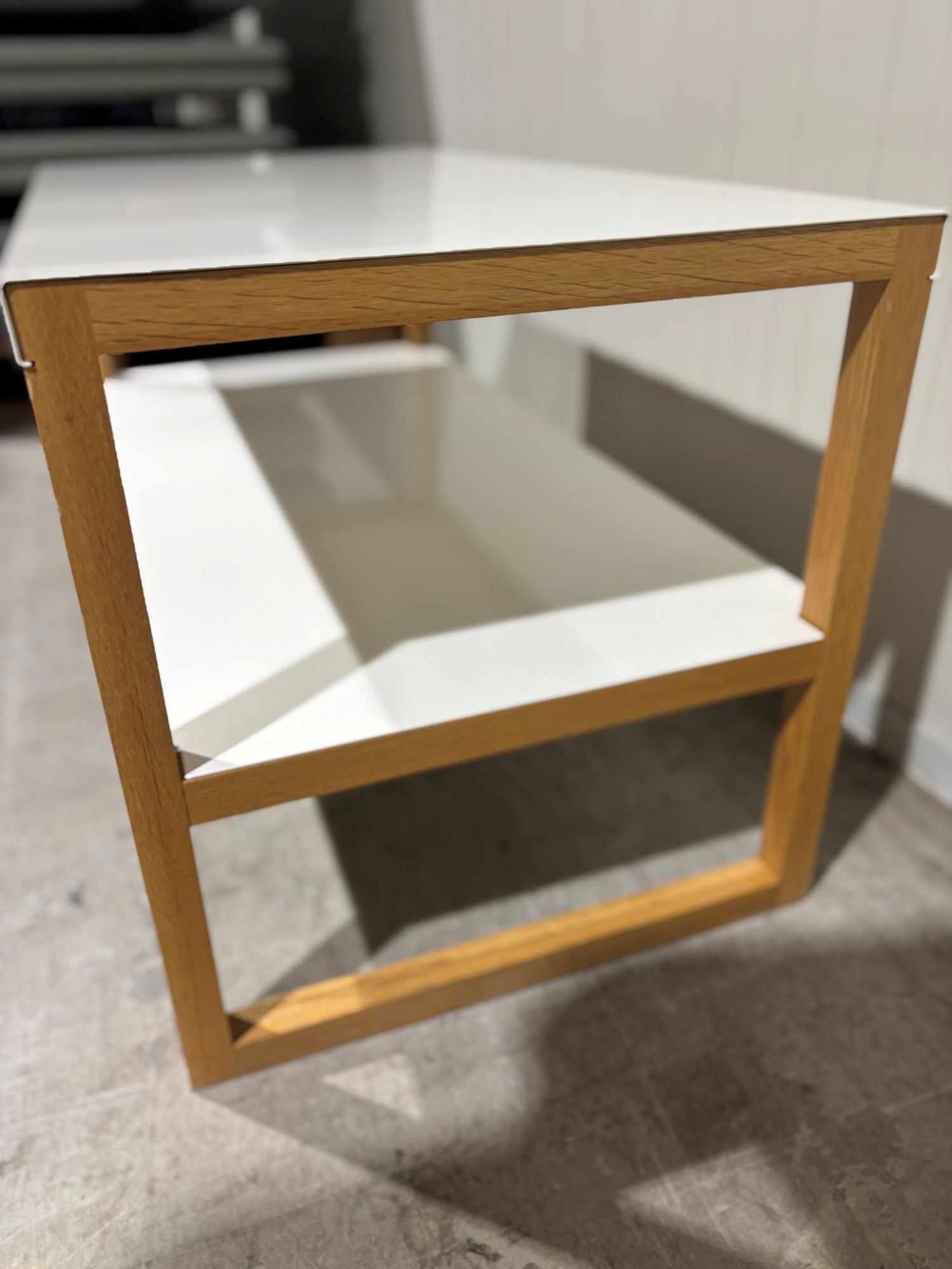Sofabord hvitt 85 x 43,5 x 45 Habitat Kilo eik ben