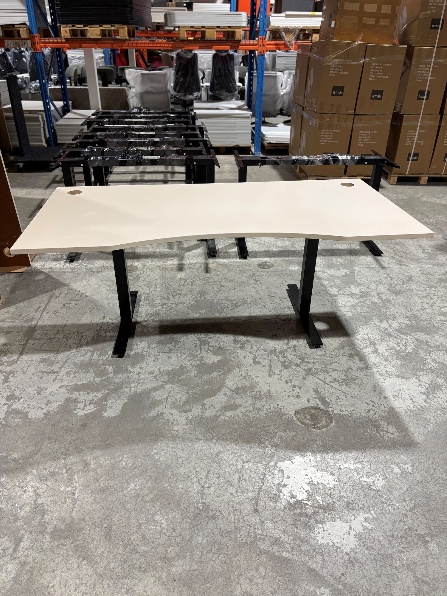 Plate bord beige 180 x 90/80 magebue 2 kabelhull
