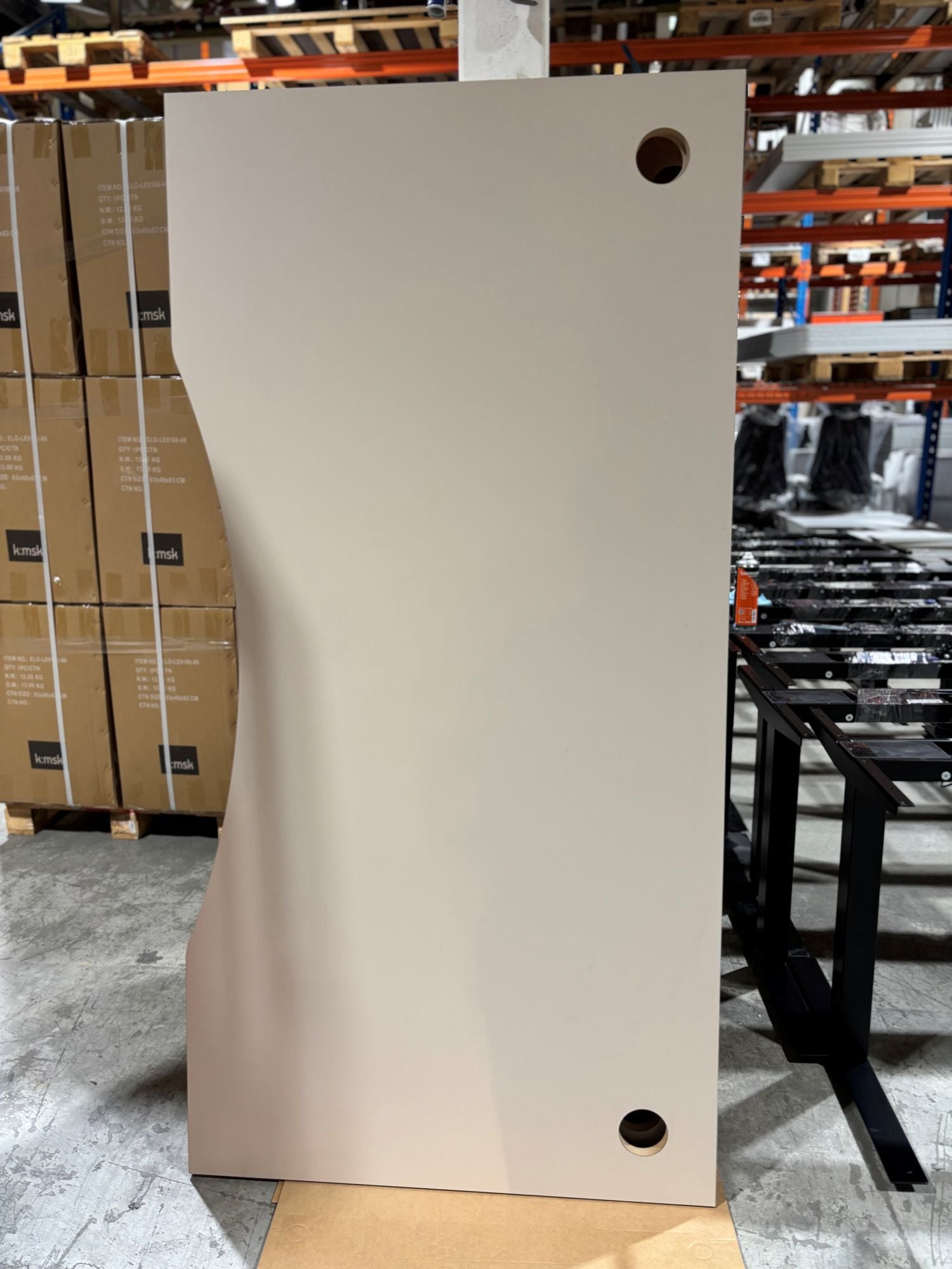 Plate bord beige 180 x 90/80 magebue 2 kabelhull