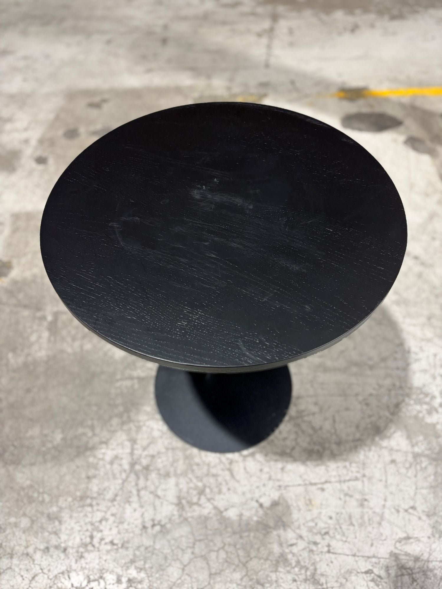 Sofabord sort Ø50 H60 sort understell