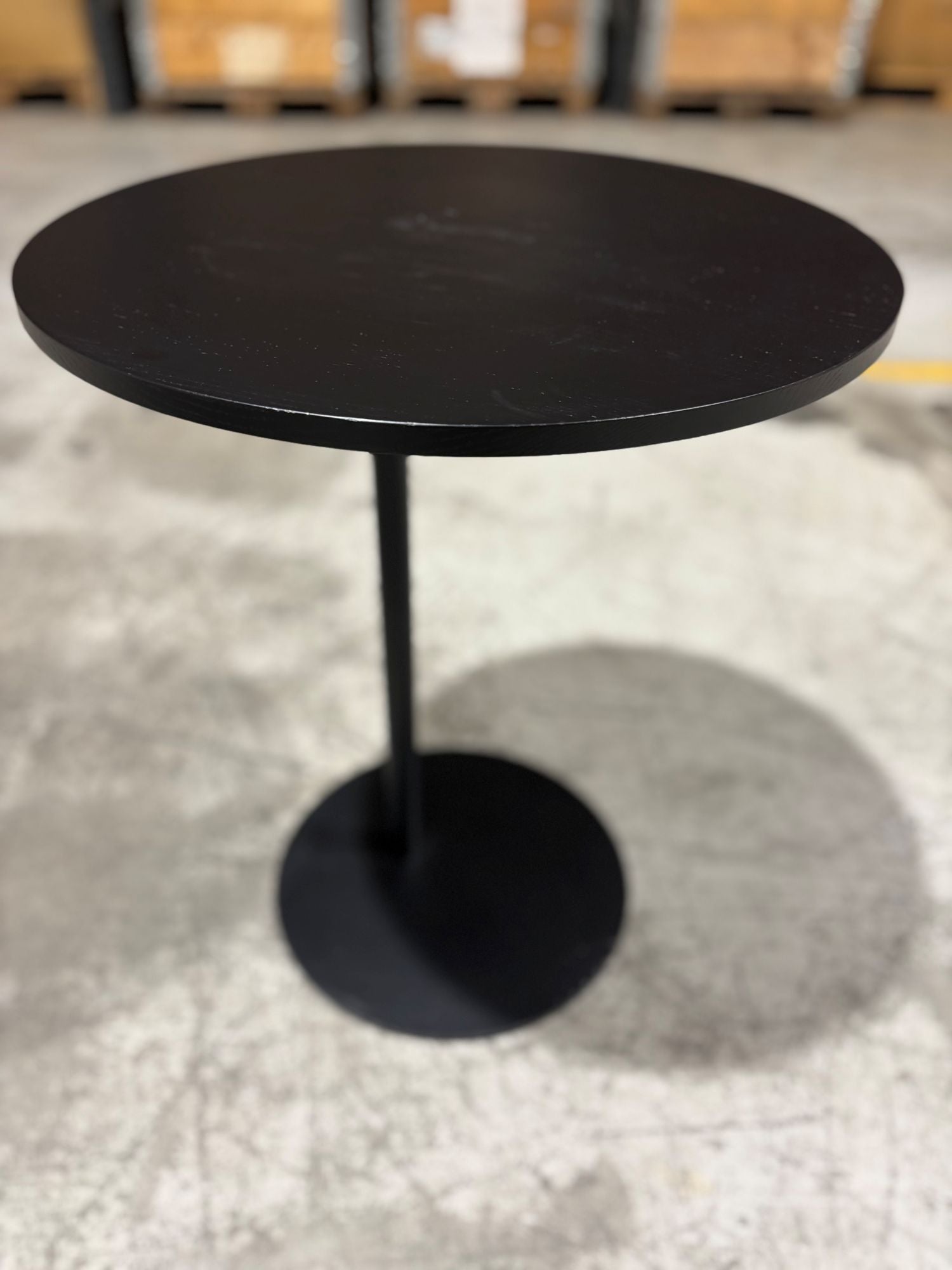 Sofabord sort Ø50 H60 sort understell