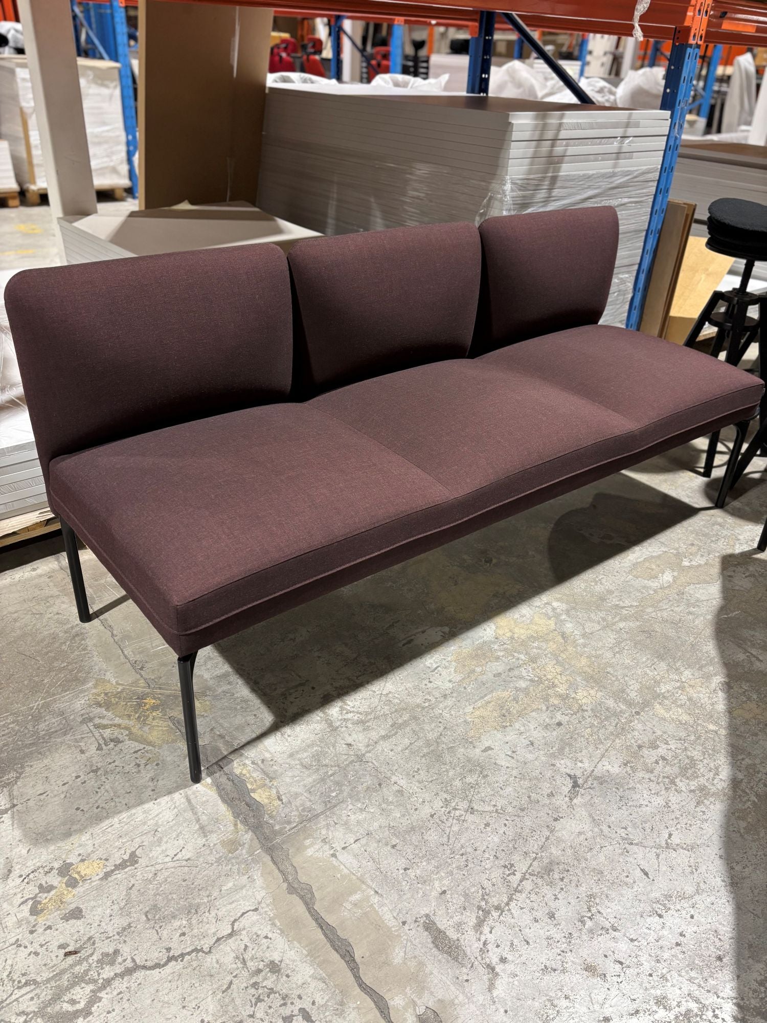 Sofa 3 seter burgunder Fora Form Senso B187 D65 H84 sh 47 sorte ben