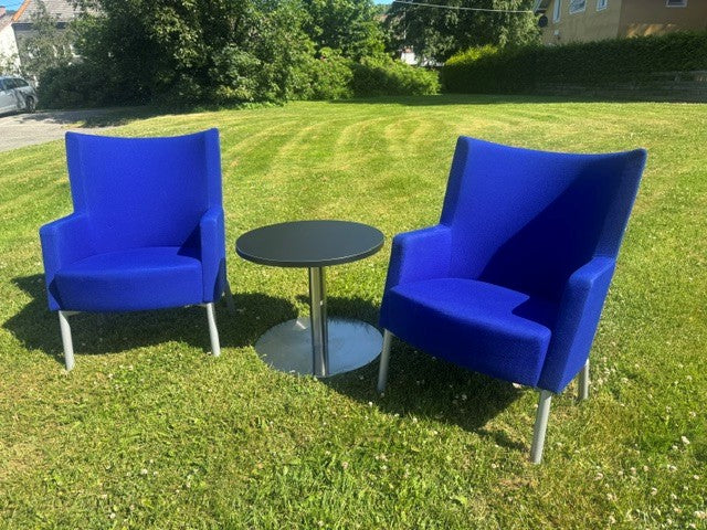 Loungestol blå Kinnarps Invito grått understell