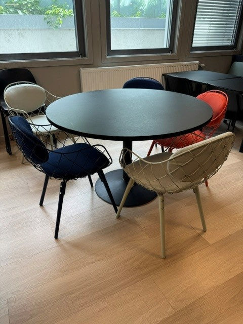 Møtebord sort Ø120cm