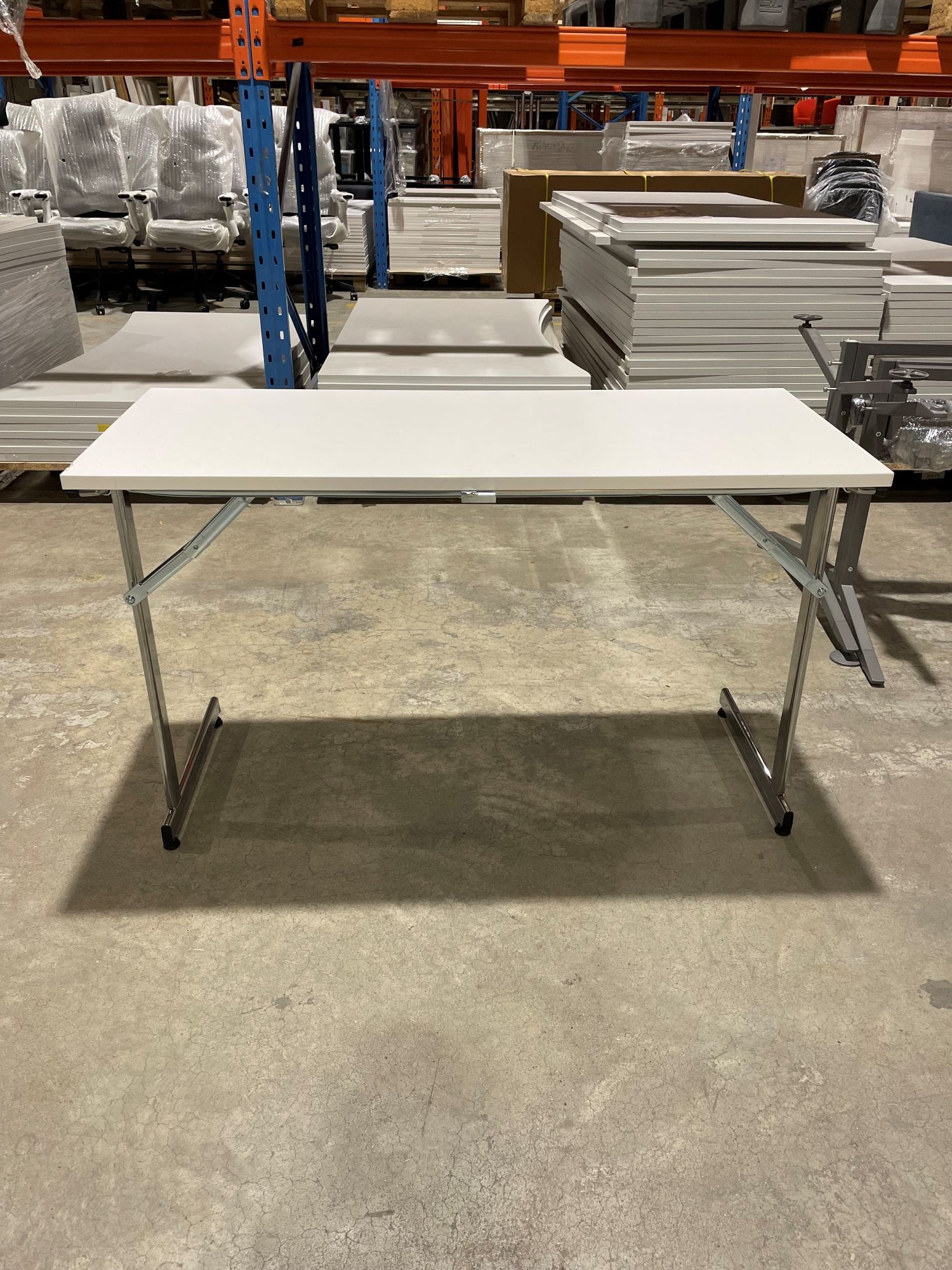 Møtebord hvitt 120 x 60 x 72 cm sammenleggbart
