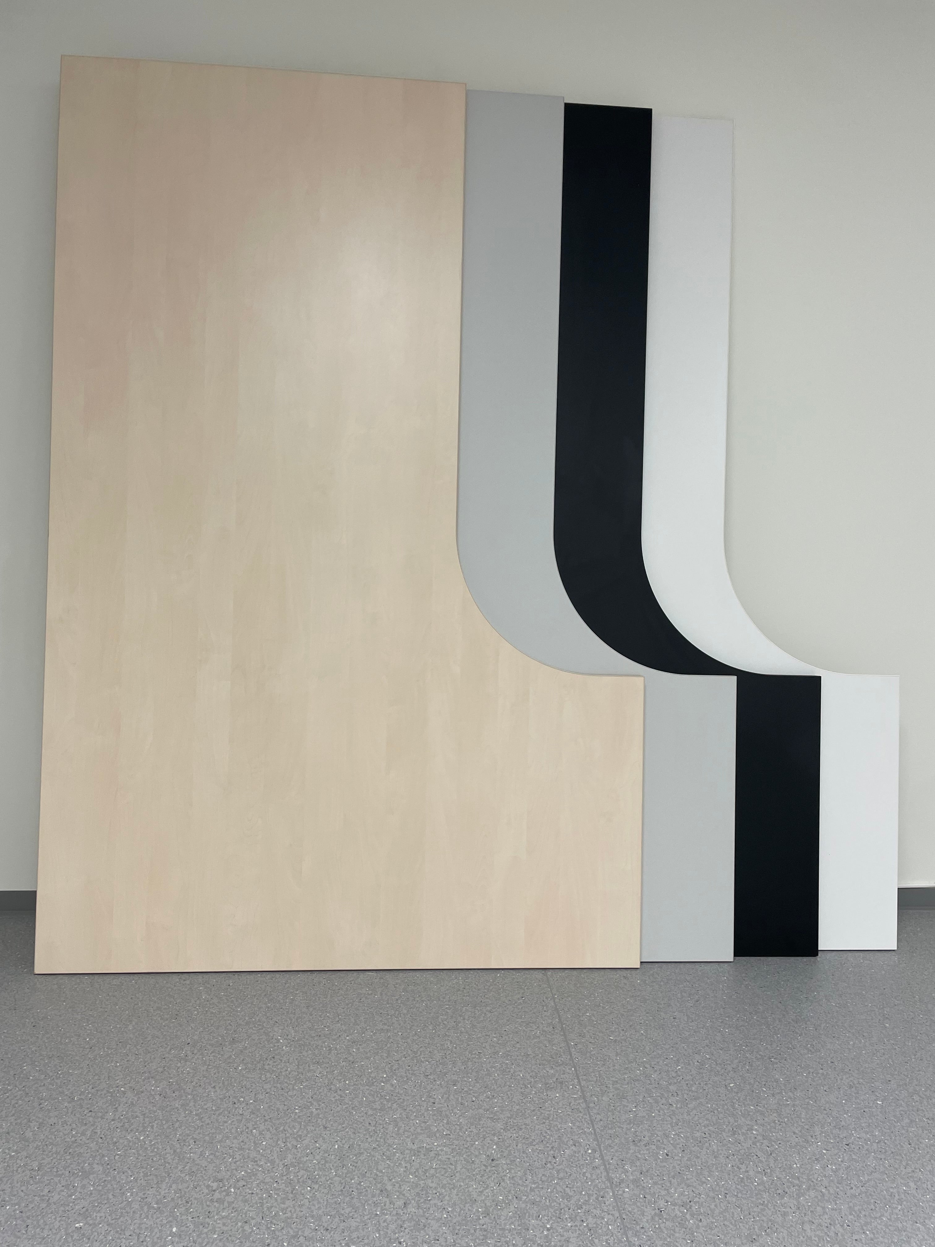 Plate lys bjerk 180 x 80/120 x 60 cm hjørne vendbar
