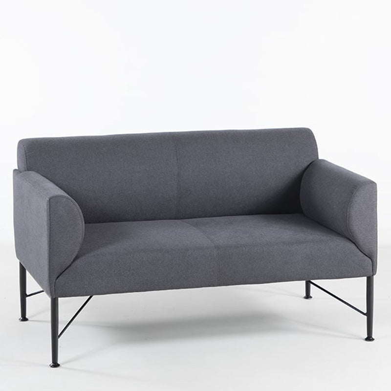 Sofa 2 seter grå med sorte ben