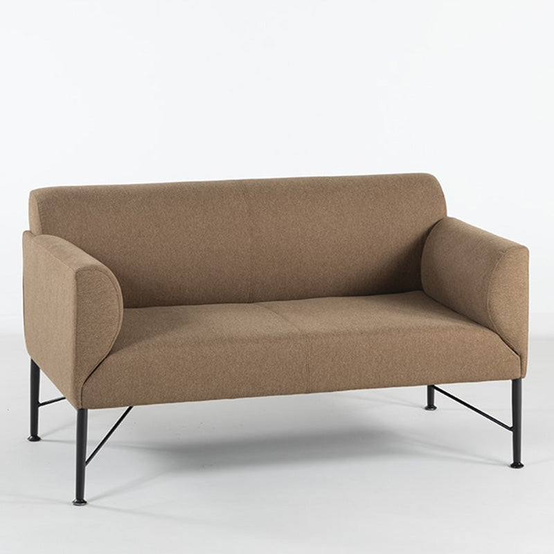 Sofa 2 seter brun med sorte ben