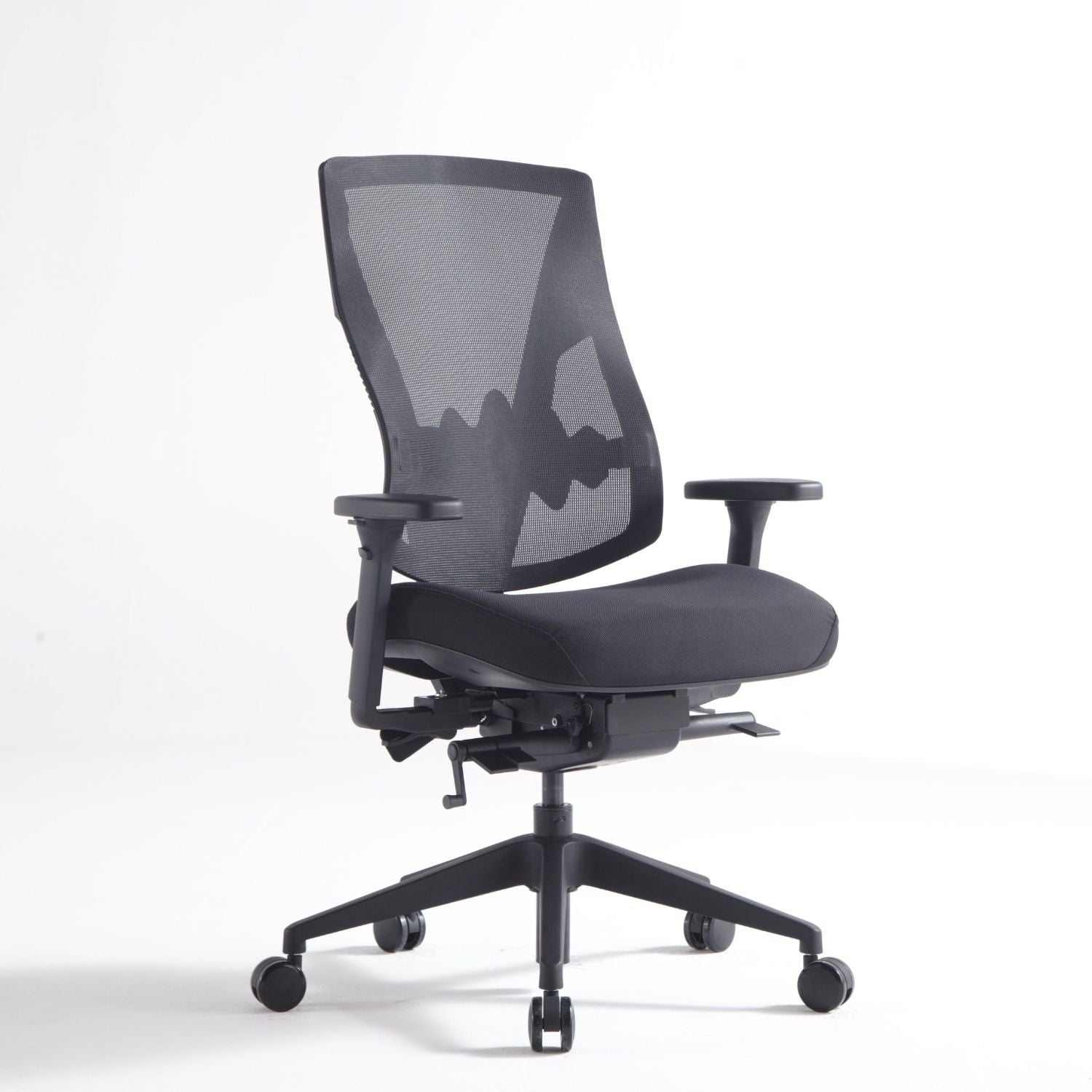 Kontorstol sort mesh CALLE armlen