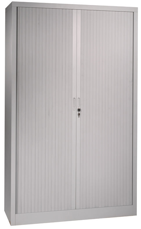 Skap 4P sjalusidør Nanus H195 D50 B100 Gråhvit lås