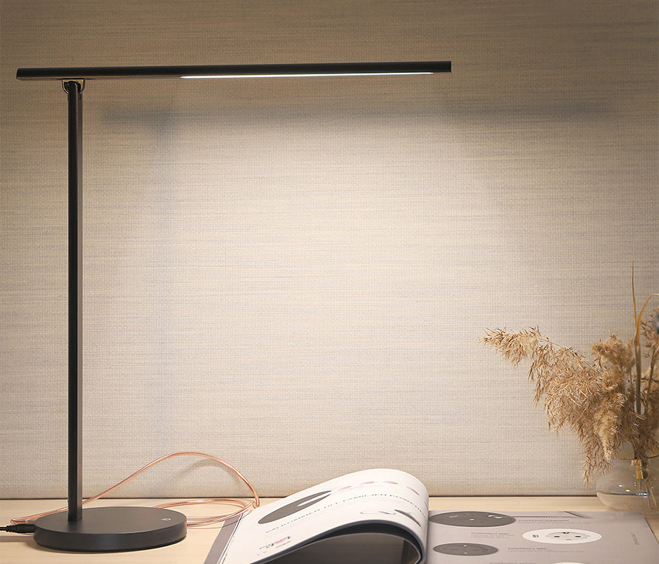 Bordlampe sort FF Hangle m USB