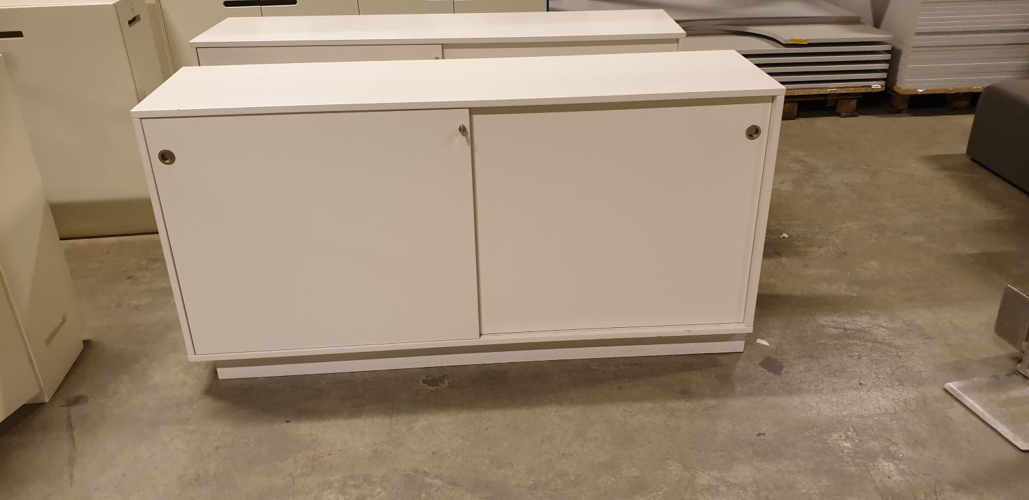 Skap 2P hvit skyvedører Holmris 83 x 42 x 160