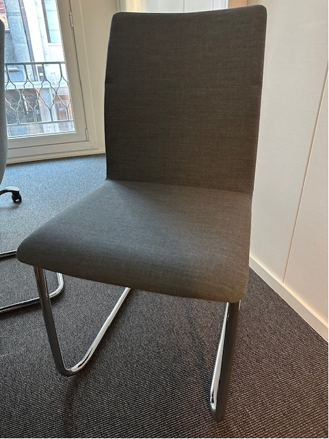 Konferansestol blåmelert Brunner Fox krom meier