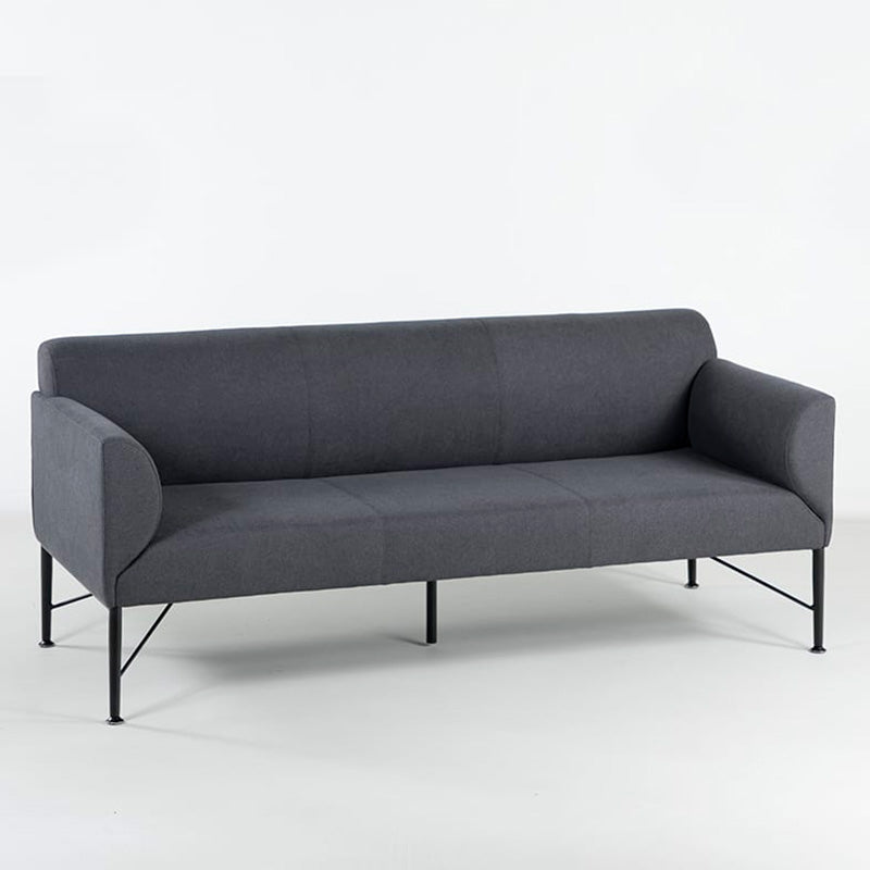 Sofa 3 seter grå med sorte ben