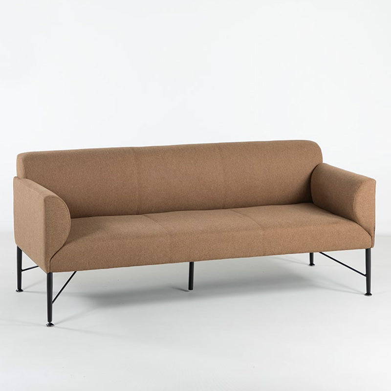 Sofa 3 seter brun med sorte ben