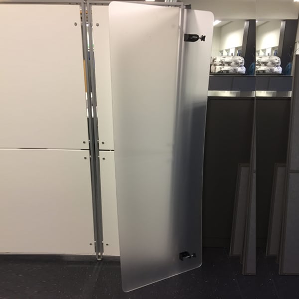 Skillevegg gulv herdet glass 180 x 65