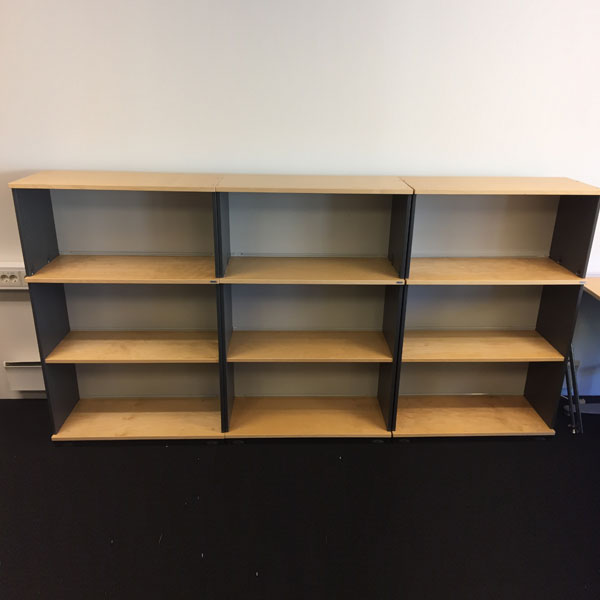 Reol 3P grå bjerk Kinnarps 80 x 33 125