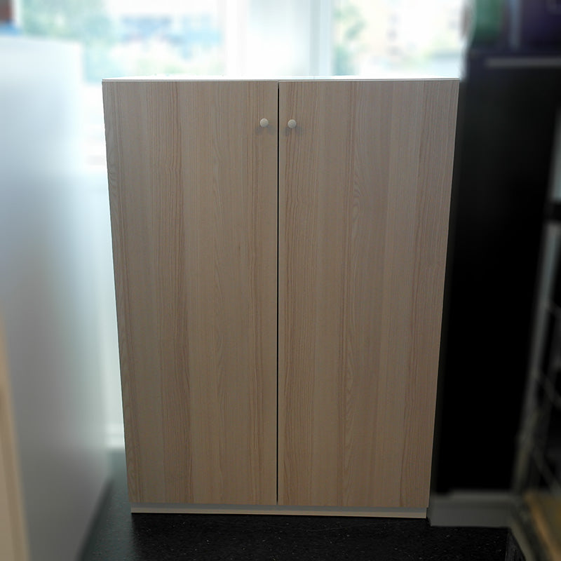 Skap 3P hvit slagdør Aarsland 85 x 42 x 120 cm ask dører