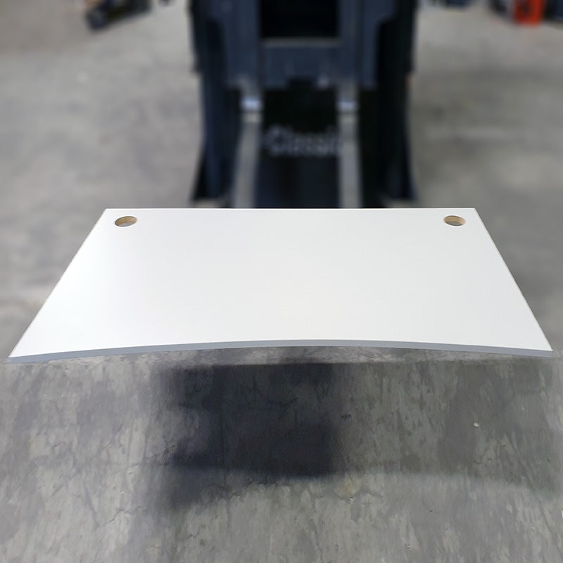 Plate lys grå Aarsland 140 x 80/75 cm magebue 2 kabelhull