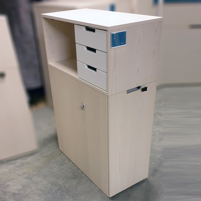 Tårnskap 3p lys bjerk hvit Ragnars høyre 120 x 80 x 39