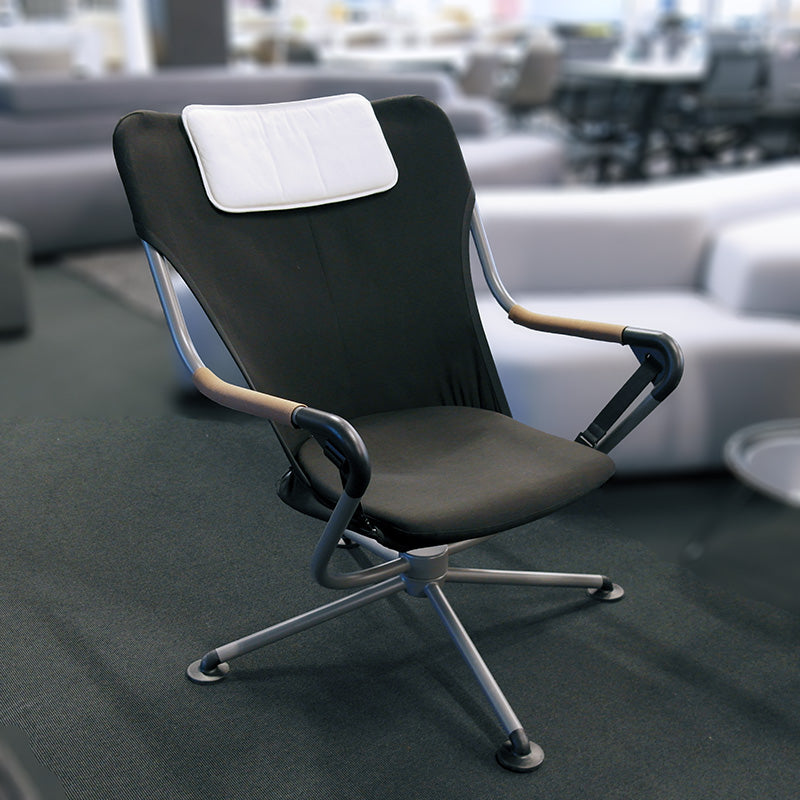 Loungestol sort Vitra Waver