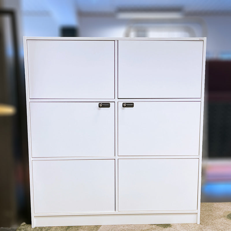 Skap 3P hvit Aarsland Flexi 126 x 40 x 137 seks skap to med kodelås