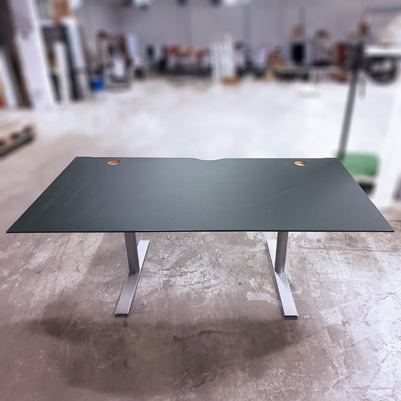 Plate grønn matt 180x90 2 kabelhull