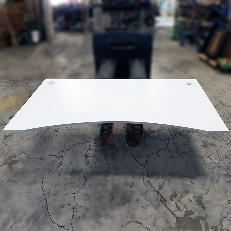 Magebue hvit plate 160 x 80 x 70 cm 2 kabelhull