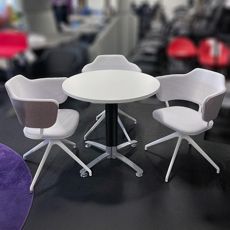 Cafebord lys grå Ø 80 cm