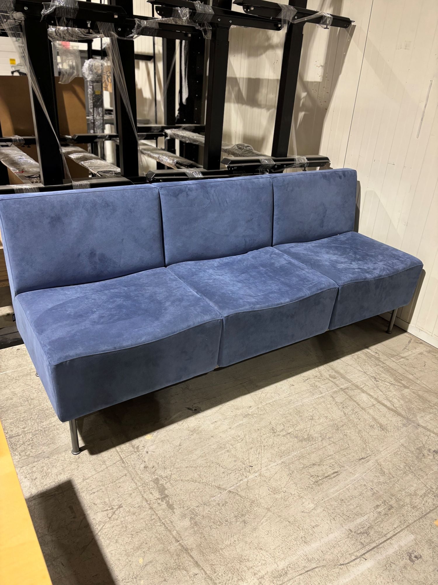 Modulsofa 3 seter blå ISKU Dyyni 180 x 60 x 77 sh 44 Alcantara