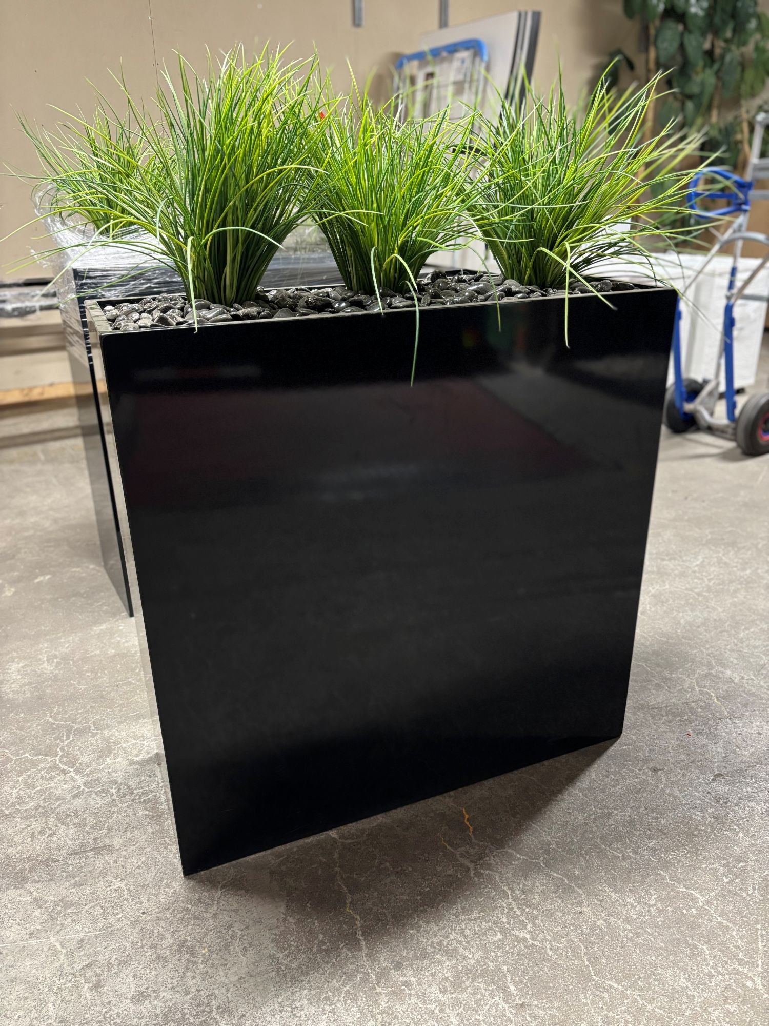 Kunstig planter sort plantekasse 90 x 34 x 90