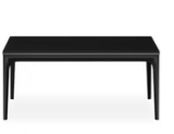 Modulsofa bord KS Modulus 65 x 65 sort bordplate sortlakkerte aluminiumsben