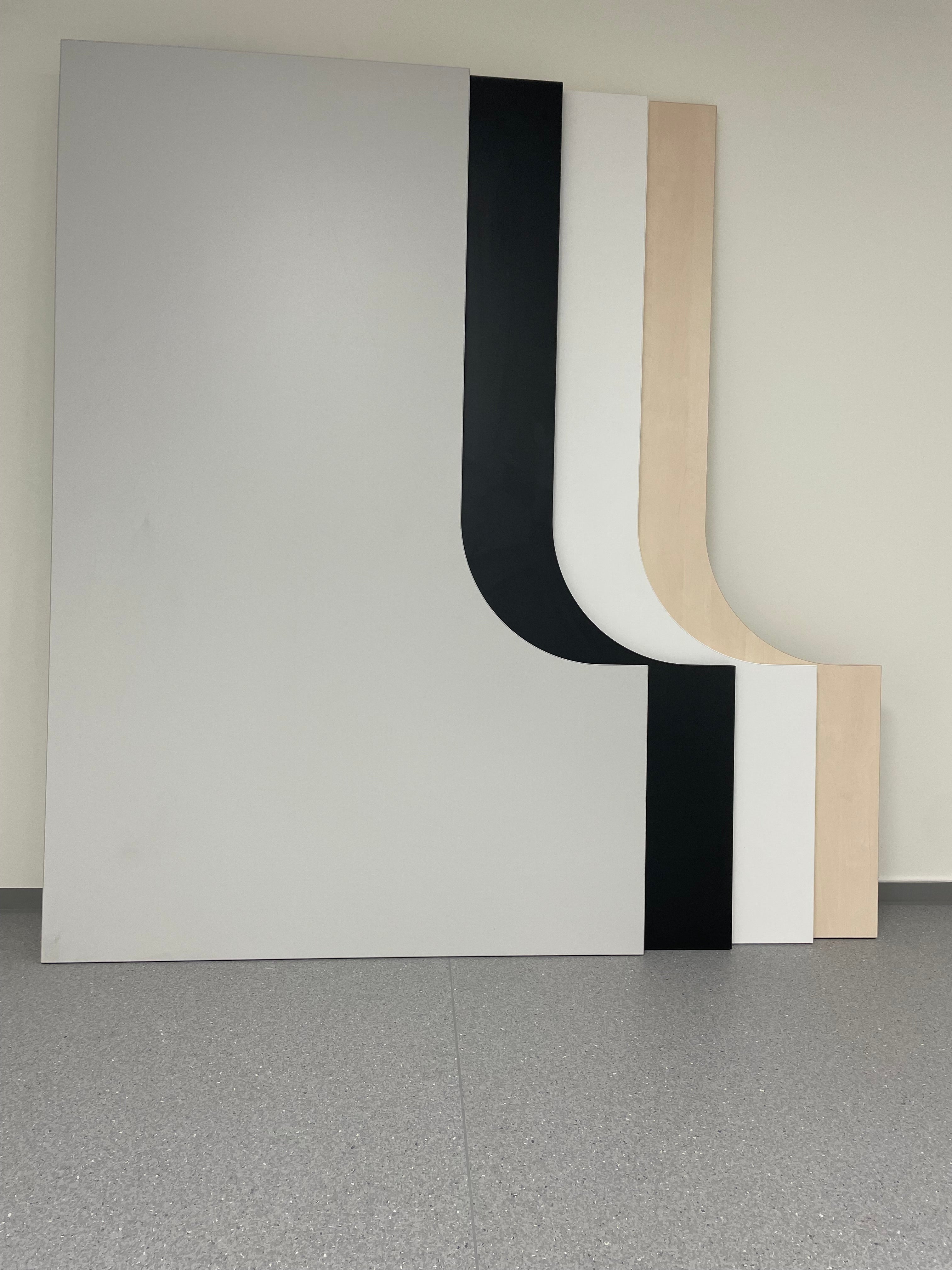 Plate lys grå 180 x 80/120 x 60 cm hjørne vendbar