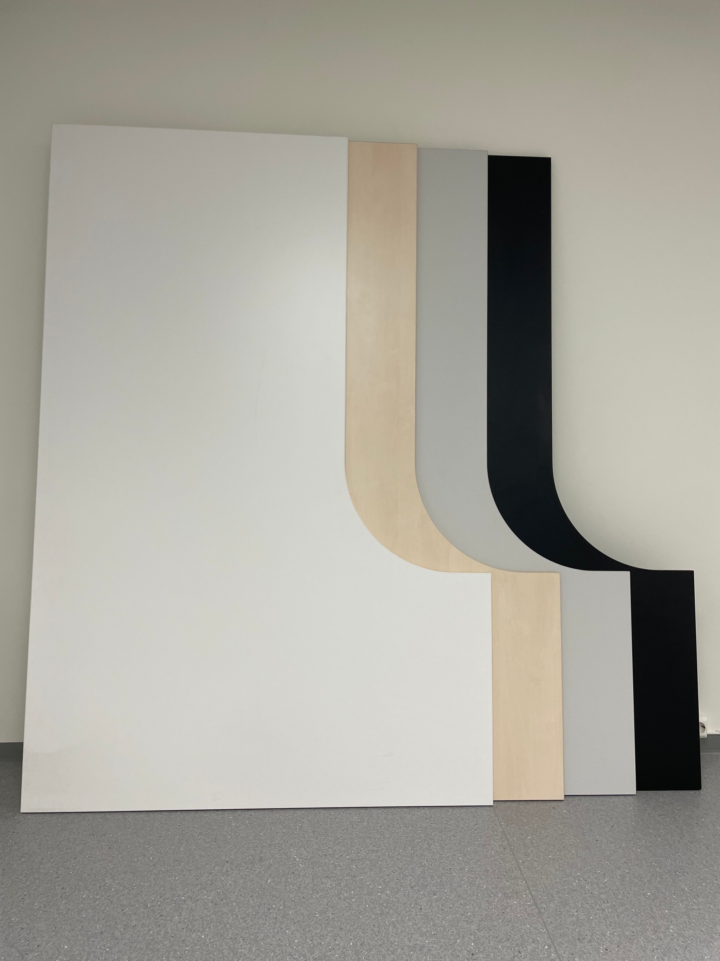 Plate hvit 180 x 80/120 x 60 cm hjørne vendbar