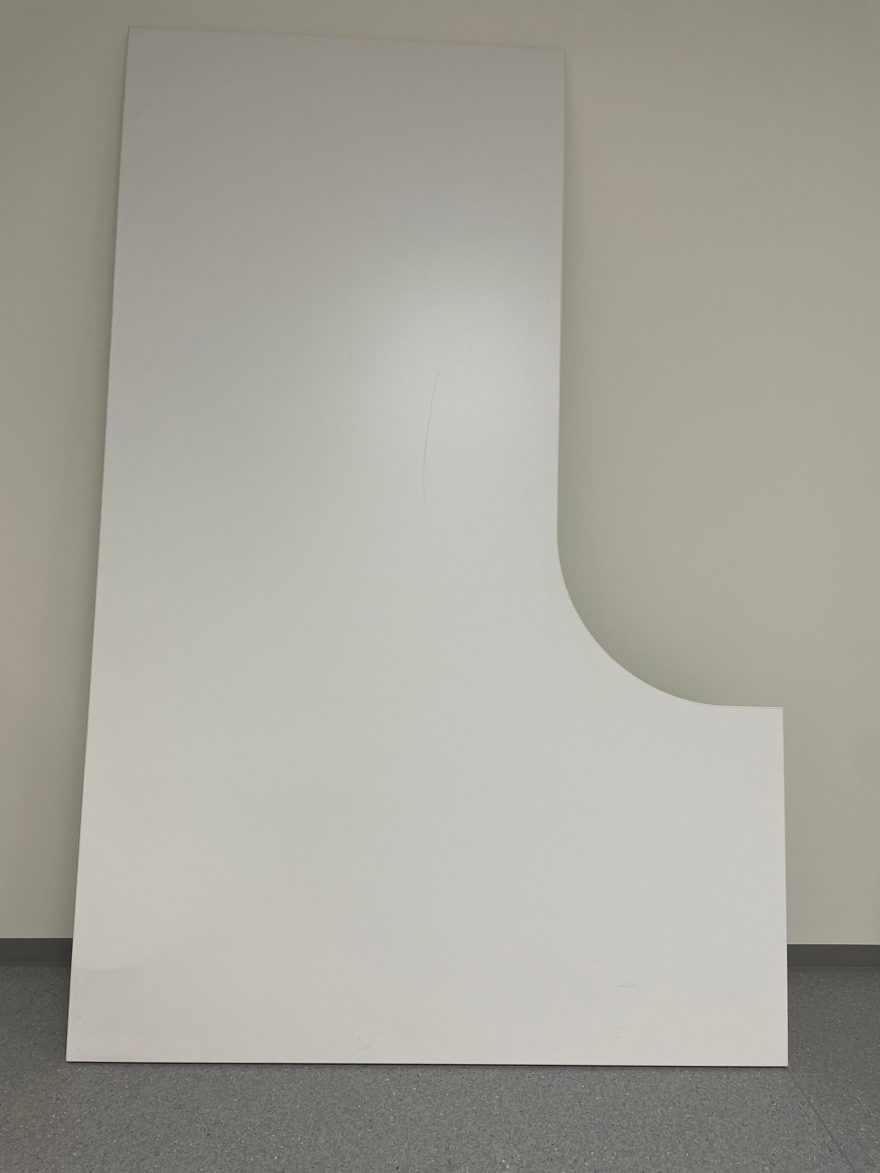 Plate hvit 180 x 80/120 x 60 cm hjørne vendbar