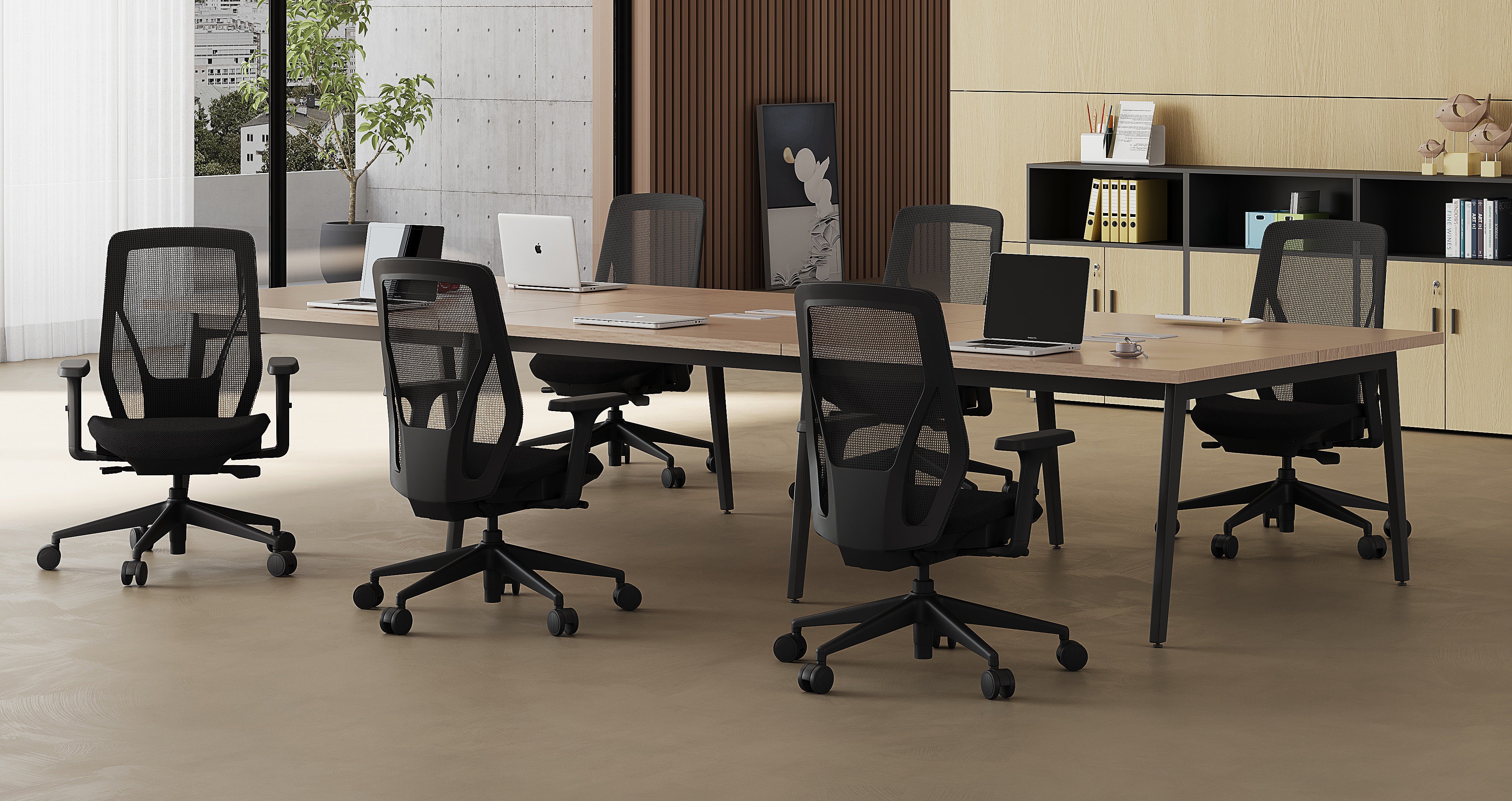 Kontorstol sort mesh KS IVAR armlen nakkestøtte