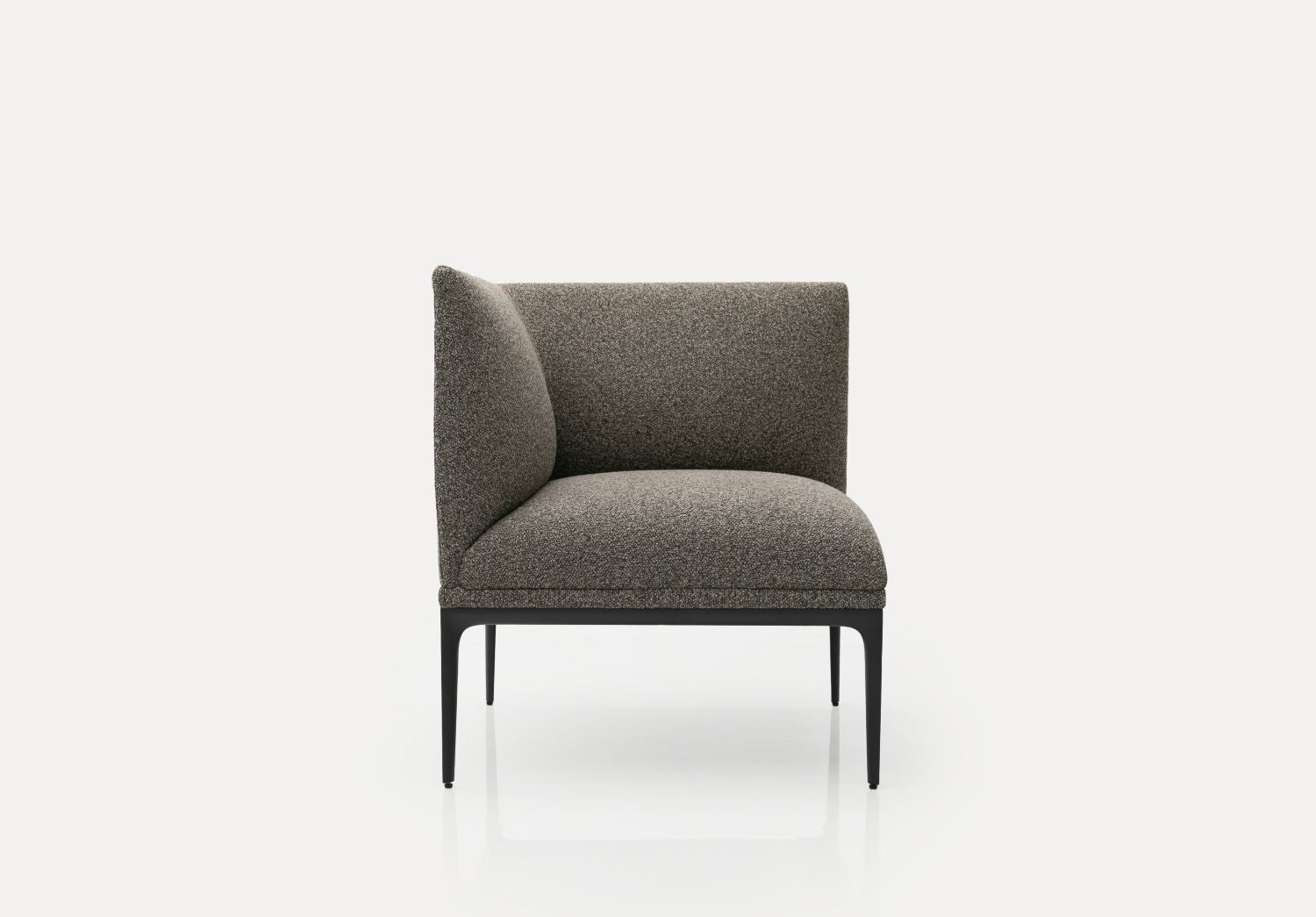 Modulsofa hjørne beige melert KS Modulus 65 x 65 x 73,5 SH 42,4 sorte ben