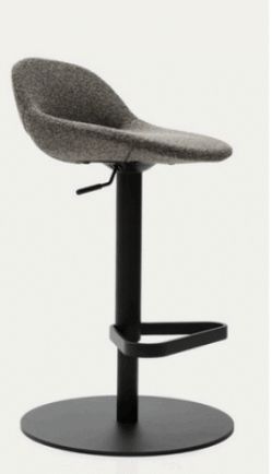 Barkrakk mørk beige melert Nille SH 54-80 cm sortlakkert søyleunderstell